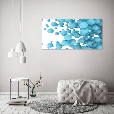 Cuadro decorativo de vidrio para salón horizontal Esferas abstractas