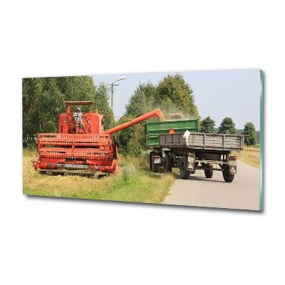 Fotoobraz na ścianę szkło hartowane Kombajn
