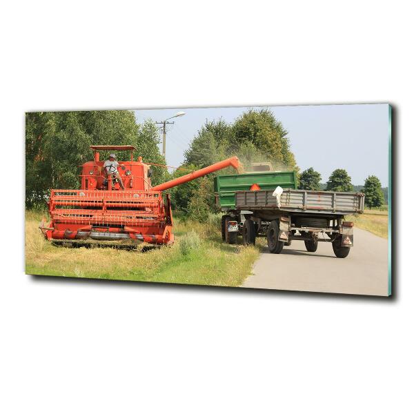 Fotoobraz na ścianę szkło hartowane Kombajn