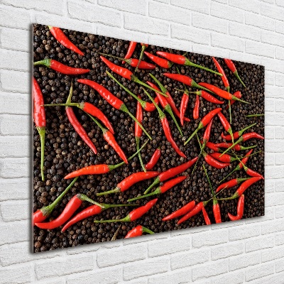 Foto obraz szklany Papryczki chilli