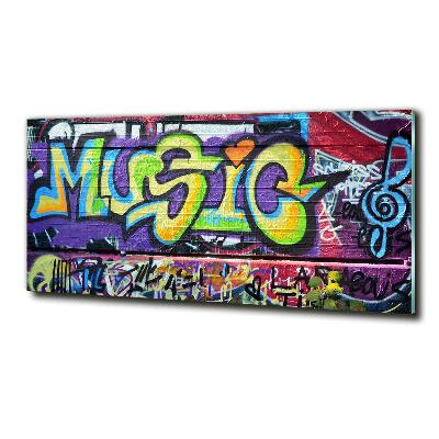 Foto en cristal de alta calidad con impresión uv horizontal Grafiti en la pared