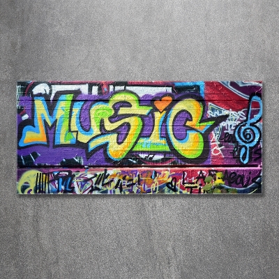Foto en cristal de alta calidad con impresión uv horizontal Grafiti en la pared