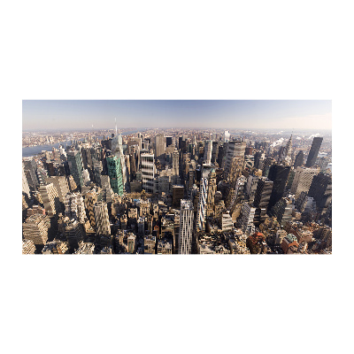 Cuadro de cristal templado moderno horizontal Vista aérea de Nueva York