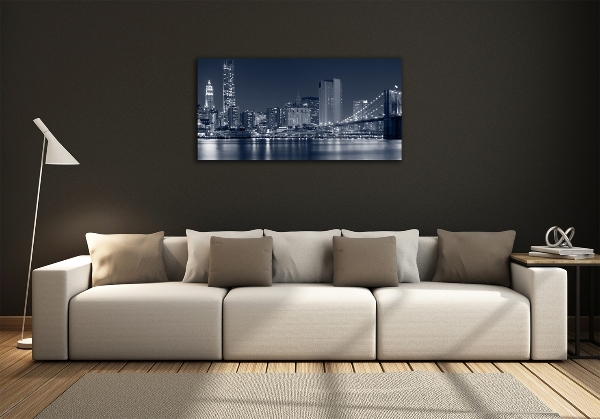 Foto en cristal de alta calidad con impresión uv horizontal Manhattan Nueva York