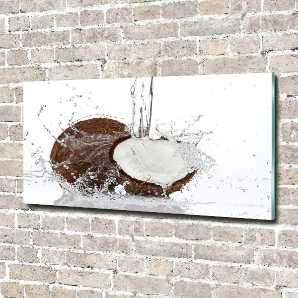 Cuadro decorativo de vidrio para salón horizontal Coco