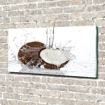 Cuadro decorativo de vidrio para salón horizontal Coco