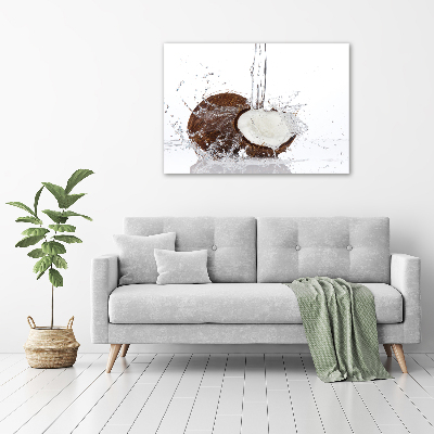 Cuadro decorativo de vidrio para salón horizontal Coco