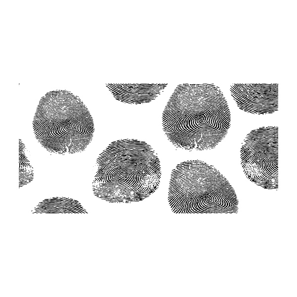 Foto en cristal de alta calidad con impresión uv horizontal Huellas dactilares