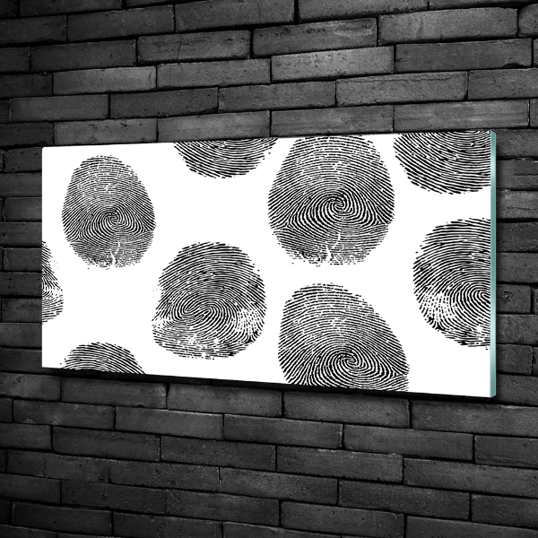 Foto en cristal de alta calidad con impresión uv horizontal Huellas dactilares