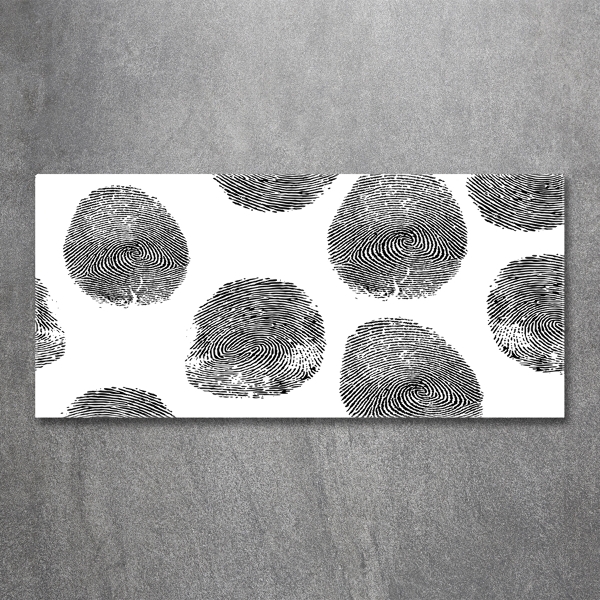 Foto en cristal de alta calidad con impresión uv horizontal Huellas dactilares