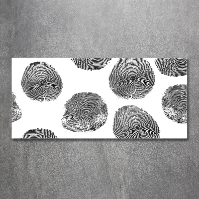 Foto en cristal de alta calidad con impresión uv horizontal Huellas dactilares