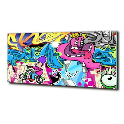 Cuadro de cristal templado moderno horizontal Pintada