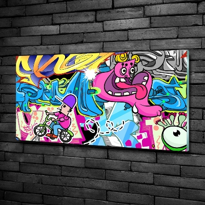 Cuadro de cristal templado moderno horizontal Pintada