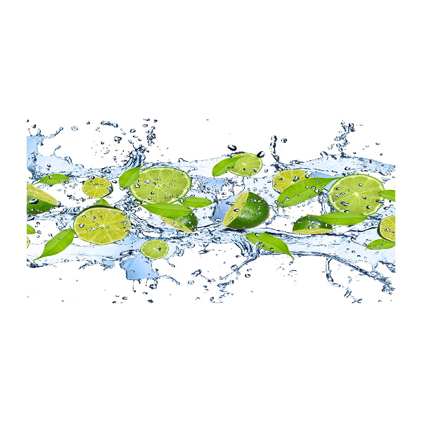 Foto en cristal de alta calidad con impresión uv horizontal Limas y agua