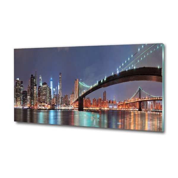 Cuadro de cristal templado moderno horizontal Manhattan Nueva York