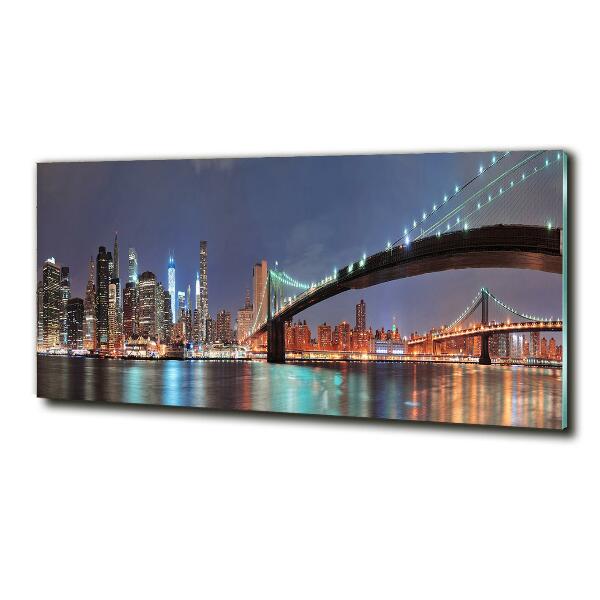 Cuadro de cristal templado moderno horizontal Manhattan Nueva York
