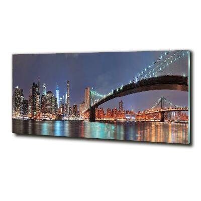 Cuadro de cristal templado moderno horizontal Manhattan Nueva York