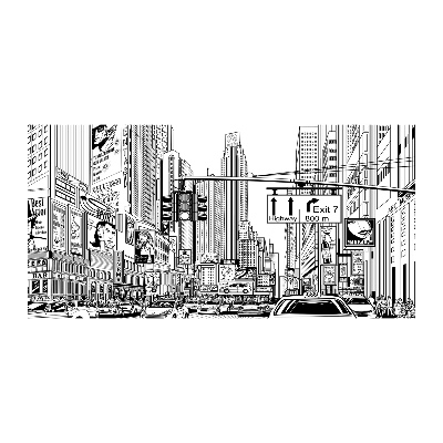 Impresión en cristal con acabado brillante horizontal Calles de Nueva York