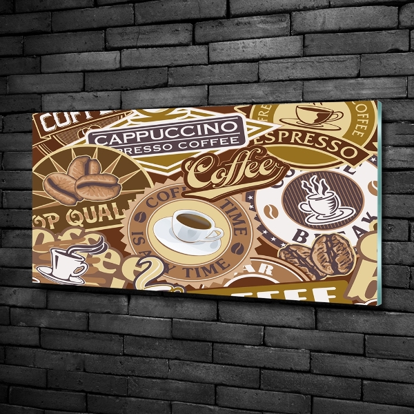 Foto en cristal de alta calidad con impresión uv horizontal Cafetería