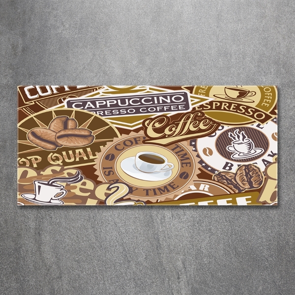 Foto en cristal de alta calidad con impresión uv horizontal Cafetería