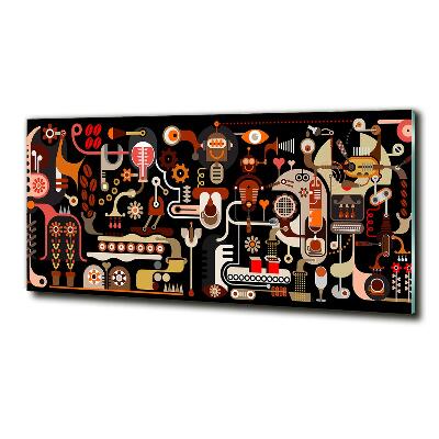 Foto en cristal de alta calidad con impresión uv horizontal Producción de café