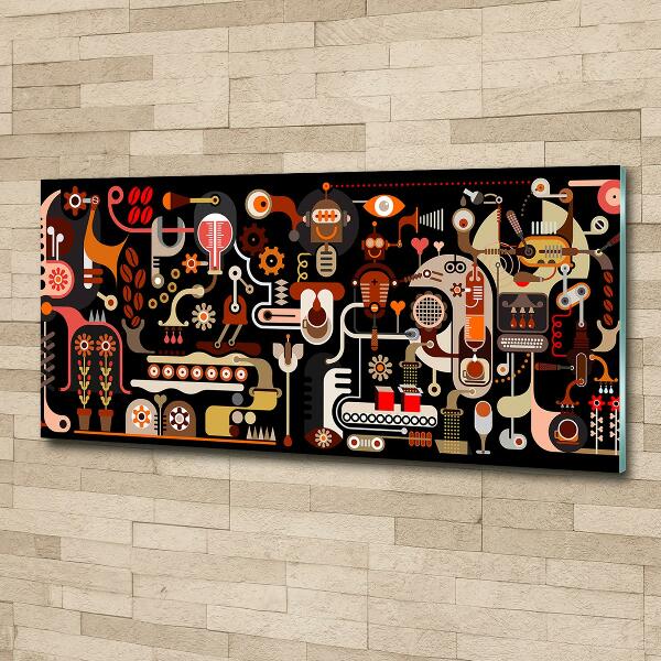 Foto en cristal de alta calidad con impresión uv horizontal Producción de café