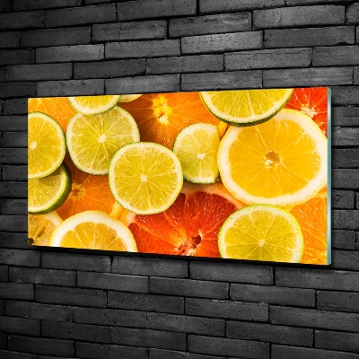 Foto en cristal de alta calidad con impresión uv horizontal Frutas cítricas