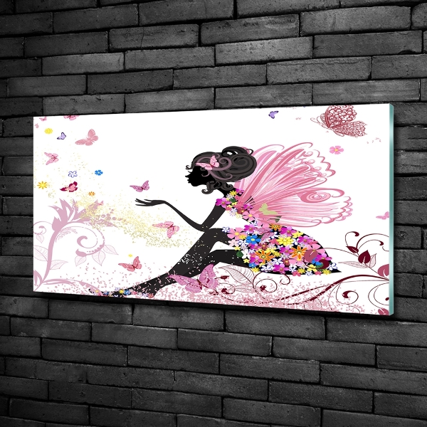 Impresión en cristal con acabado brillante horizontal Hada