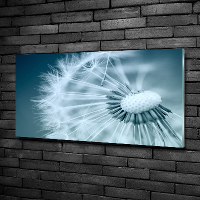 Foto en cristal de alta calidad con impresión uv horizontal Diente de león