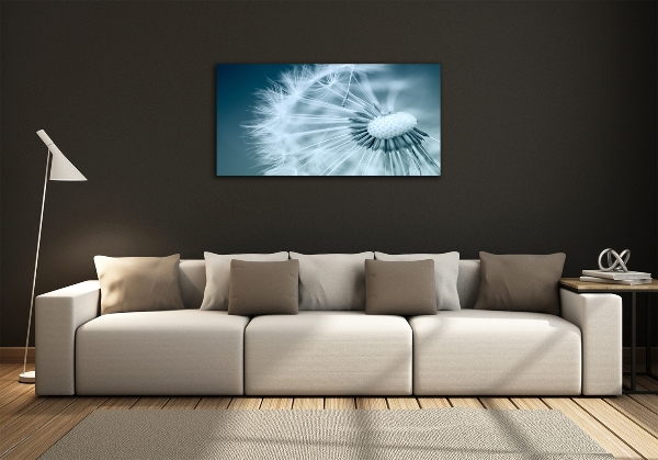 Foto en cristal de alta calidad con impresión uv horizontal Diente de león