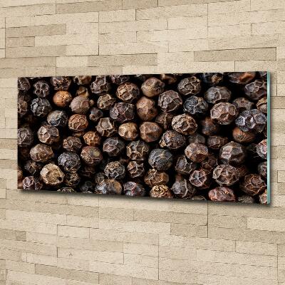 Impresión en cristal con acabado brillante horizontal Granos de pimienta