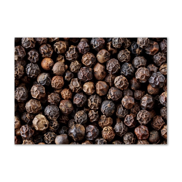 Impresión en cristal con acabado brillante horizontal Granos de pimienta