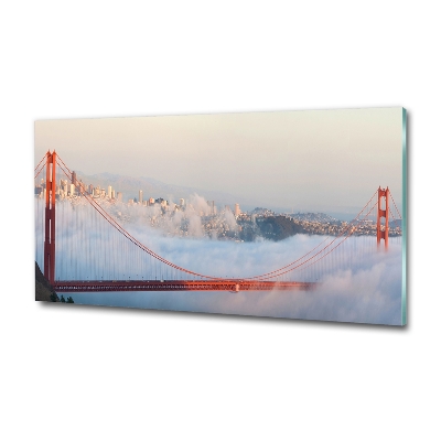 Impresión en cristal con acabado brillante horizontal Puente de San Francisco