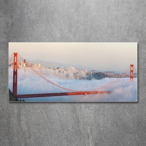 Impresión en cristal con acabado brillante horizontal Puente de San Francisco