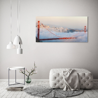 Impresión en cristal con acabado brillante horizontal Puente de San Francisco