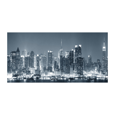 Cuadro decorativo de vidrio para salón horizontal Manhattan Nueva York