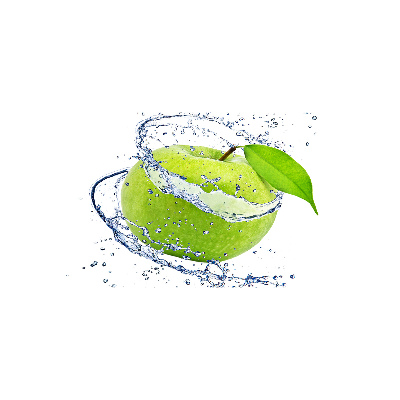 Foto en cristal de alta calidad con impresión uv horizontal manzana verde