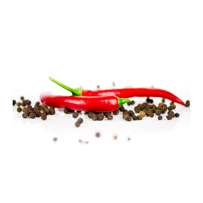 Fotoobraz na ścianę szklany Chilli i pieprz