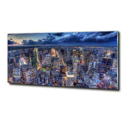 Impresión en cristal con acabado brillante horizontal Vista aérea de Nueva York