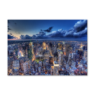 Impresión en cristal con acabado brillante horizontal Vista aérea de Nueva York
