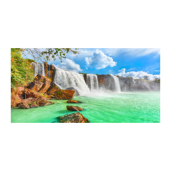 Impresión en cristal con acabado brillante horizontal Cascada