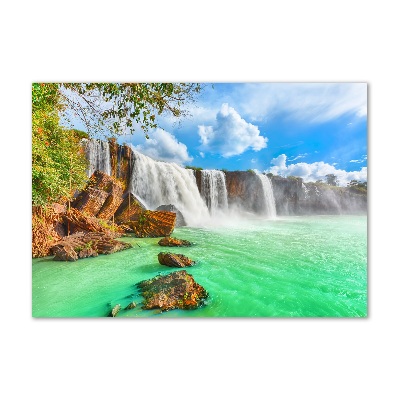 Impresión en cristal con acabado brillante horizontal Cascada