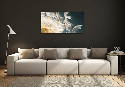 Foto en cristal de alta calidad con impresión uv horizontal semillas de diente de león