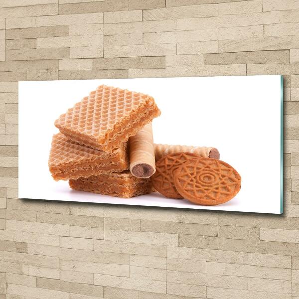 Cuadro decorativo de vidrio para salón horizontal Dulces