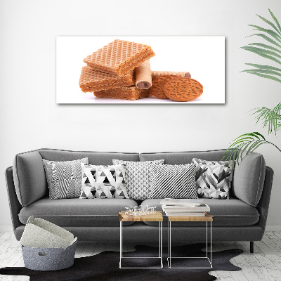 Cuadro decorativo de vidrio para salón horizontal Dulces