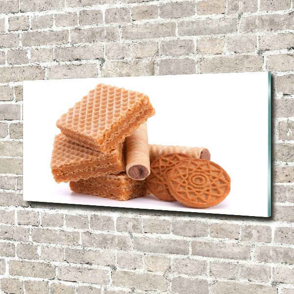 Cuadro decorativo de vidrio para salón horizontal Dulces