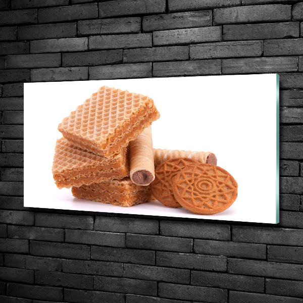 Cuadro decorativo de vidrio para salón horizontal Dulces