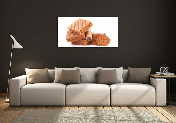 Cuadro decorativo de vidrio para salón horizontal Dulces