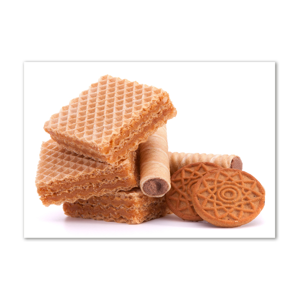 Cuadro decorativo de vidrio para salón horizontal Dulces