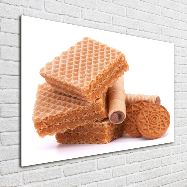 Cuadro decorativo de vidrio para salón horizontal Dulces